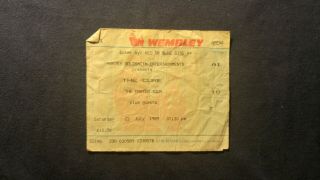 The Cure Concert Ticket Stub 7/22/1989 London,  England