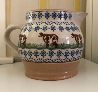 Nicholas Mosse Pottery Rare Cow Jug 7 " H (13 Cup) Vintage From My Former Shop