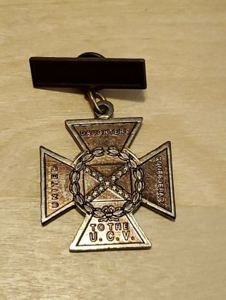 Rare 1865 Southern Cross Of Honor Medal Daughters United Confederacy