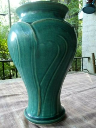 Pewabic Turquoise Studio Art Pottery Flower Vase Art&crafts Style 8 " T
