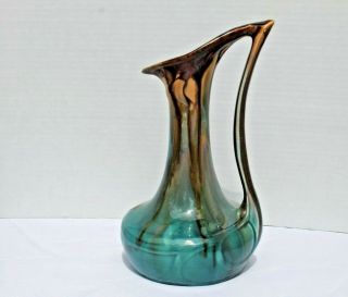 Vintage Thulin Belgium Pottery Pitcher Arts & Crafts Nouveau Vase Ewer Jug