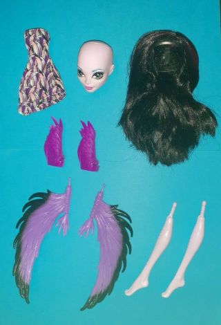 Monster High Create A Cam Complete Add - On Pack Harpy Doll W Dress Wig Shoes Arm
