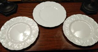 Wedgwood " Countryware " White Bone China Dinner Plates 10.  75 " Set Of 3