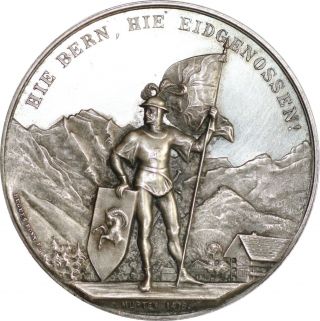 Interlaken Medal 1888.  Bernese Cantonal Shooting Festival.  By: Bovy - Lossier.
