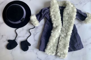 Historical American Girl Samantha Winter Coat,  Hat,  And Mittens Set