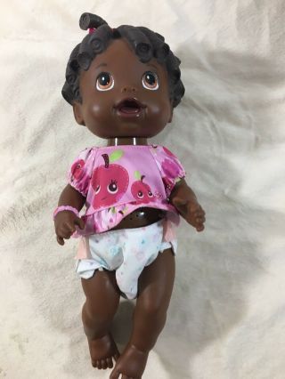 2009 Hasbro Talking Baby Alive All Gone Interactive African American Doll Euc