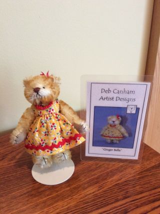 Deb Canham Artist Bear - Ginger Belle - 2008,  Le 60,  3.  5” Height,  Adorable