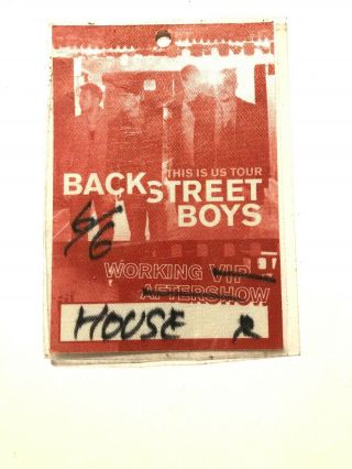 Backstreet Boys Authentic This Is Us Tour Backstage Pass