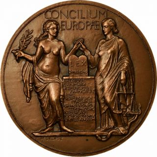 [ 712571] France,  Medal,  Europe,  Le Conseil Européen,  Dropsy,  Ms (64),  Bronze
