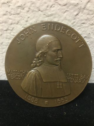1930 John Endecott Massachusetts Bay Tercentenary Medal By Laura Fraser 200 Made