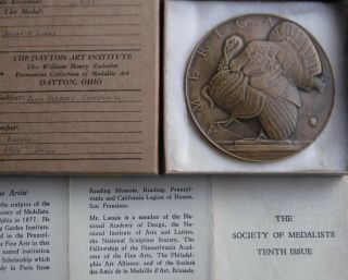 1934 Society Of Medalists,  No.  10,  " American Abundance " By Albert Laessle