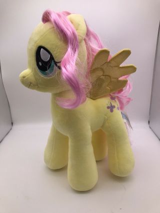 My Little Pony Build A Bear Fluttershy Stuffed Animal Plush Yellow Butterfly 16”