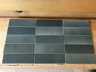 40 Vintage Heath Ceramic Tiles Sage Green Satin Finish 2 - 6” 2