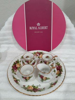 9 Pc Royal Albert Old Country Roses Mini Teapot Set Tea For Two Childs Party