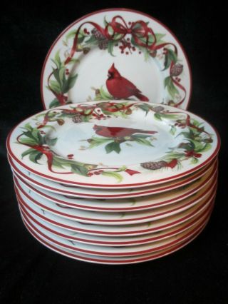 Better Homes & Garden Exclusively By Home Interiors Red Cardinals Bird 9 Salad