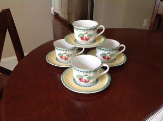 Villeroy & Boch French Garden Fleurence Breakfast Cup And Saucer - Set Of (4) Four