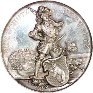 Swiss Medal Bern.  Shooting Festival 1891.  By: Homberg.  KantonalschÜtzenfest.