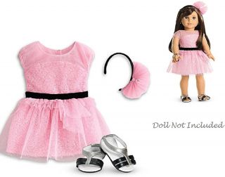 American Girl Doll Formal Dress Pink Grace Full Outfit $80 Value 85 Off