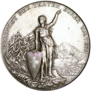 Swiss Medal.  Shooting Festival Glarus 1892.  By: - Huguenin Frères.