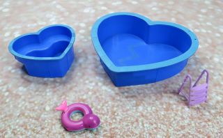 Lol Surprise Doll House Replacement Pool & Jacuzzi Blue Heart Shaped