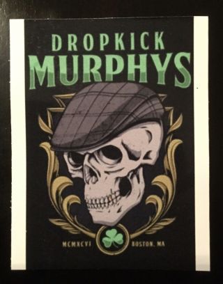 Dropkick Murphys Sticker Clover Shamrock Skull Logo Punk Rock Band Decal Irish