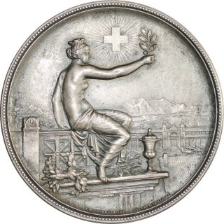 Swiss Winterthur Medal.  Shooting Festival Zurich 1895.  By: - Hantz.