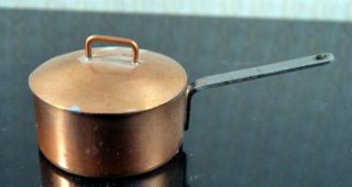 Vintage Artist Made Copper Pot 1:12 Dollhouse Miniature