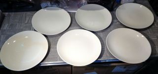 Six Eva Zeisel Castleton Museum White 10⅝ " China Dinner Plates