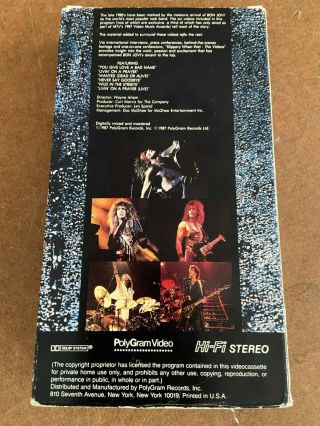 Bon Jovi - Slippery When Wet 1987 Rare VHS Hair Metal 2