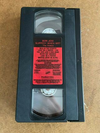 Bon Jovi - Slippery When Wet 1987 Rare VHS Hair Metal 3