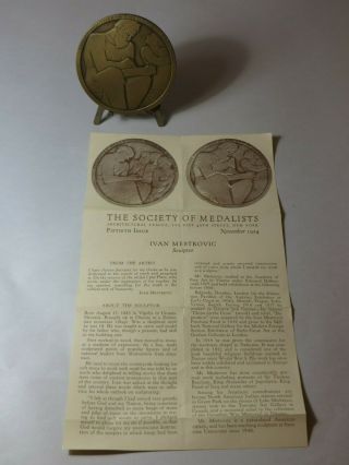 1954 Society Of Medalists No.  50 " The Philosopher In The Grip Of Inspiration "