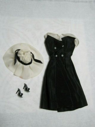 Vintage Barbie After Five Dress,  Hat & Japan Shoes 934 1962 - 64 Vg,