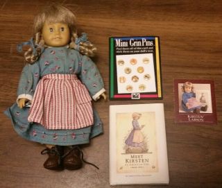 1996 Pleasant Company American Girl Doll - Early Mini 6 " Kirsten With Glass Eyes