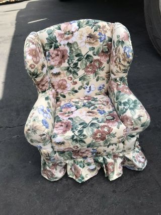 Kingstate The Dollcrafter Flower Pattern Chair 14 - 1/2 " For American Girl Doll