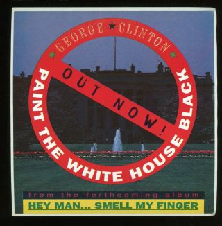 George Clinton Paint The White House Black Sticker
