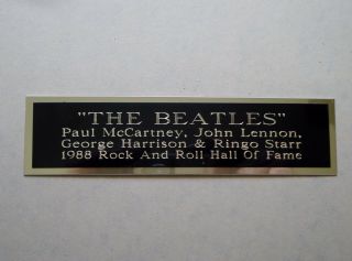 The Beatles Nameplate For A Signed Concert Poster Album Or Photograph 1.  25 " X 4 "