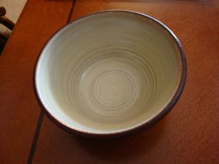Denis Vibert Pine Tree Kiln Maine,  6” Red Clay Pottery Bowls Blue Swirl 2