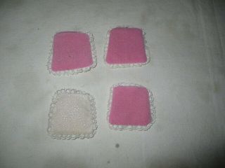 4 - Mattel Barbie Sweet Pink Roses Dining Room Chair Cushions Only