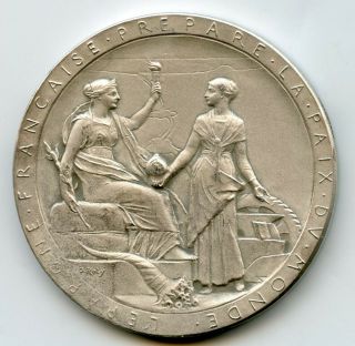 France Silver Medal Opening Of The Suez Canal By Roty 42mm 40g