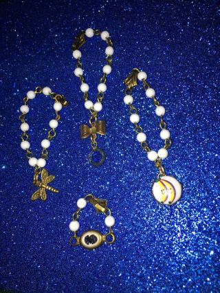 Vintage Vogue Ginny or Jill - - - - Necklace & Bracelet Jewlery - - - Pearl,  Gold,  Beads 2