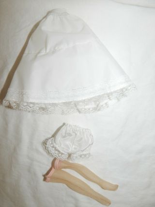 Vintage Madame Alexander Long White Slip - Panties - & Stockings For Cissette