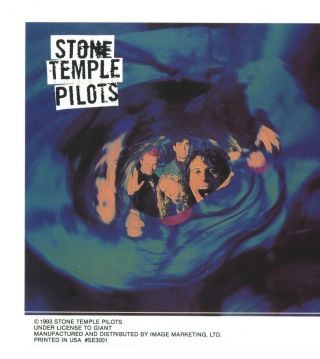 Stone Temple Pilots Peel & Stick Sticker 6 " X 6 " Vintage 1993