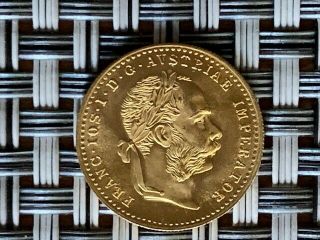 1915 Austria Franc Ios I D G Avstriae Imperator Hvngar Bohem Gal 1 Duc Gold Coin