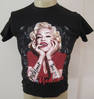 Madonna 2015 - 16 Rebel Heart Concert Tour T - Shirt Womans Small Nm