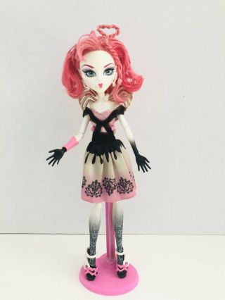 Monster High Ca Cupid Doll Sweet 1600 With Pink Stand - Freeship