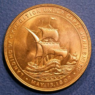 Gem UNC So - Called Dollar - 1907 Jamestown Expo Official Medal,  HK - 347 2