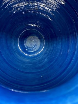 Alvino Bagni Mid Century Blue Ceramic Pottery Vase Urn Italian Italy Raymor 12” 3