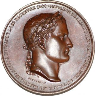 Napoleon I.  Bronze Medal 1840 Sant 