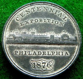 1876 R - 6 Hk 82 Raw U.  S.  Centennial Exposition Philadelphia Building Dollar Wh Key