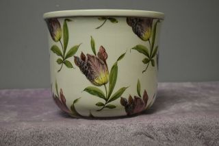 Tiffany & Co Italian Porcelain Floral Pot Nove Z.  A.  Dal 1860 Italia Lanorerione